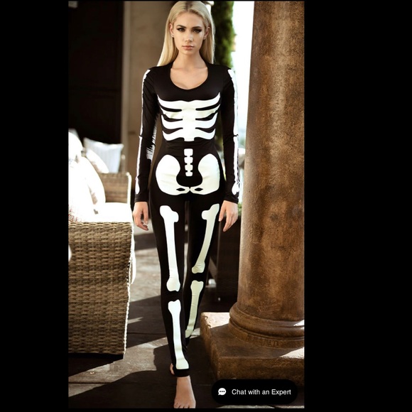 Other - Spandex glow in the dark catsuit skeleton costume